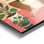 poster singe lisant le journal aluminium.webp