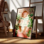 poster singe lisant le journal encadre.webp