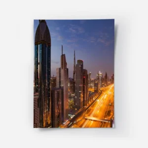 poster skyline de dubai a l aube.webp