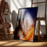 poster skyline de dubai a l aube encadre.webp