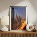 poster skyline de dubai a l aube meuble.webp