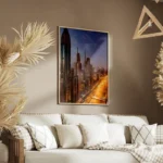 poster skyline de dubai a l aube salon.webp