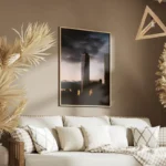 poster skyline de new york au crepuscule salon.webp