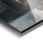 poster skyline new york au coucher de soleil aluminium.webp