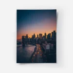 poster skyline new york au coucher du soleil.webp