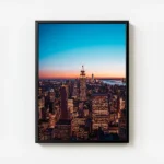 poster skyline new york nuit avec cadre.webp