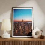 poster skyline new york nuit meuble.webp