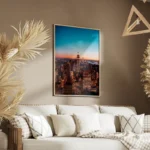 poster skyline new york nuit salon.webp