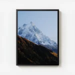 poster sommet de montagne enneige avec cadre.webp