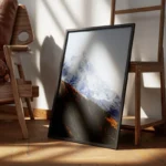 poster sommet de montagne enneige encadre.webp