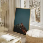 poster sommet de montagne salon beige.webp