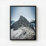 poster sommet montagne enneige avec cadre.webp