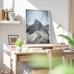 poster sommet montagne enneige bureau.webp