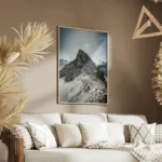 poster sommet montagne enneige salon.webp