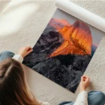 poster sommet montagne ensoleille en rouleau.webp