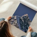 poster sommet neigeux montagnard en rouleau.webp