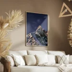 poster sommet neigeux montagnard salon.webp