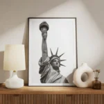 poster statue de la liberte minimaliste meuble.webp