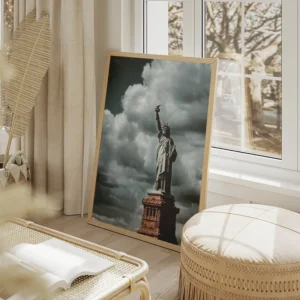 poster statue de la liberte salon beige.webp