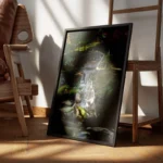 poster statue paisible jardin tranquille encadre.webp