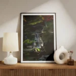 poster statue paisible jardin tranquille meuble.webp