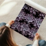 poster succulentes violettes en rouleau.webp