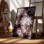 poster succulentes violettes encadre.webp