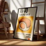 poster sushi tokyo 1964 encadre.webp
