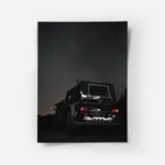 poster suv mercedes noir dans la nuit.webp