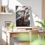 poster tableau tableau de bord voiture vintage bureau.webp
