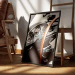 poster tableau tableau de bord voiture vintage encadre.webp