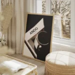 poster tasse blanche sur livre salon beige.webp