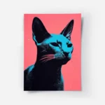 poster tete de chat moderne.webp