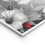 poster tete de leopard noir et blanc yeux bleus lightpanel.webp