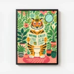 poster tigre aux toilettes avec cadre.webp