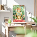 poster tigre aux toilettes bureau.webp