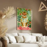 poster tigre aux toilettes salon.webp