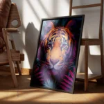poster tigre iridescent jungle encadre.webp