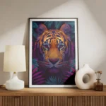 poster tigre iridescent jungle meuble.webp
