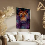 poster tigre iridescent jungle salon.webp