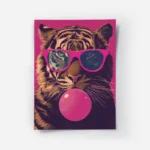 poster tigre lunettes roses.webp