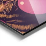 poster tigre lunettes roses aluminium.webp