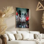 poster time square de nuit salon.webp