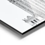 poster tour gothique en noir et blanc aluminium.webp