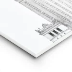 poster tour gothique en noir et blanc lightpanel.webp