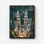poster tour twin de kuala lumpur avec cadre.webp