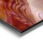 poster tourbillon rouge et jaune aluminium.webp