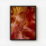 poster tourbillon rouge et jaune avec cadre.webp