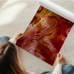 poster tourbillon rouge et jaune en rouleau.webp