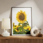 poster tournesol lumineux meuble.webp